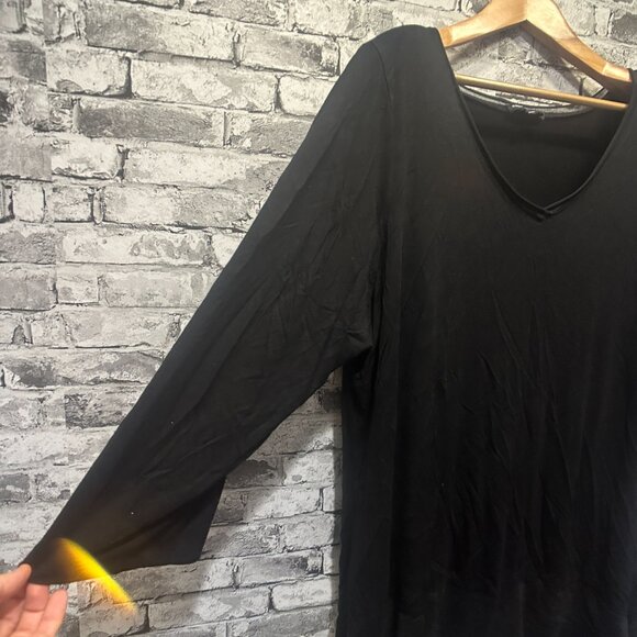 EUC Cable & Gauge Women's Thin Hi-Low Pointy Hem Tunic Dress Black Size 3X - Picture 3 of 13